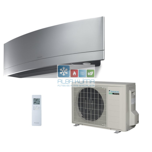 Daikin Emura 3 FTXJ20AS/RXJ20A ezüst oldalfali split klíma szett 2,3 kW