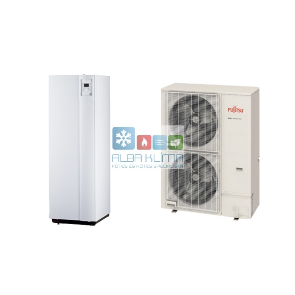 FUJITSU WGYG140DG6/WOYG112LHT (hidraulikus egység+kültéri egység) Waterstage HPDUO levegő-víz hőszivattyú V2 10,8 kW,230V, R410A