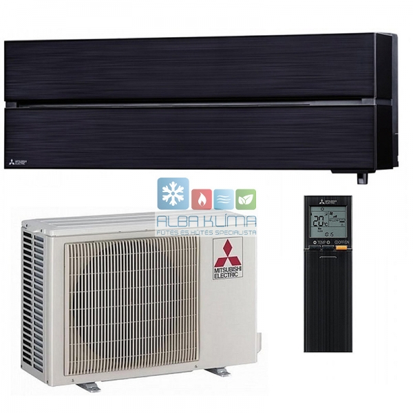 Mitsubishi Luxury MSZ/MUZ-LN25VG2B oldalfali inverteres klíma 2,5kW tükrös fekete