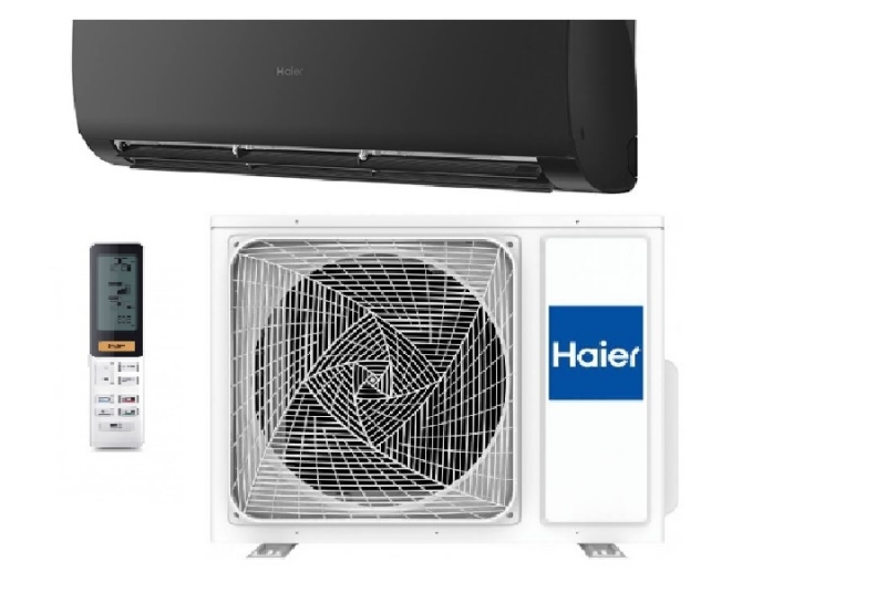 Haier Flexis matt fekete AS25S2SF1FA-MB3 / 1U25S2SM1FA-2 inverteres klíma szett 2,6kW