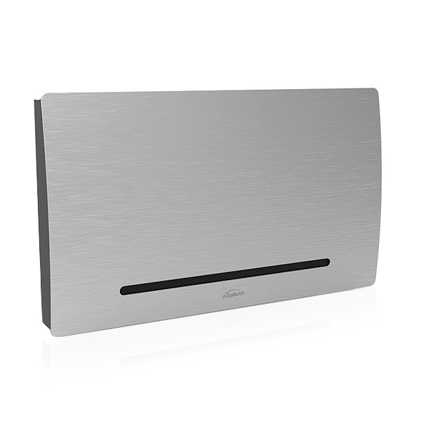 Galletti ART-U 30 GP (AU30YIL00000P0B) DIZÁJN alumínium fan-coil, parapet kivitel,balos vízoldali bekötés, INVERTERES,Szürke,nyitható ráccsal, 2,44 kW