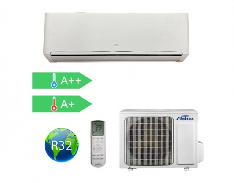 FISHER SUMMER FSAI-SU-95FE3 Oldalfali split klíma 2,6 kW + Ajándék csepptálca fűtés