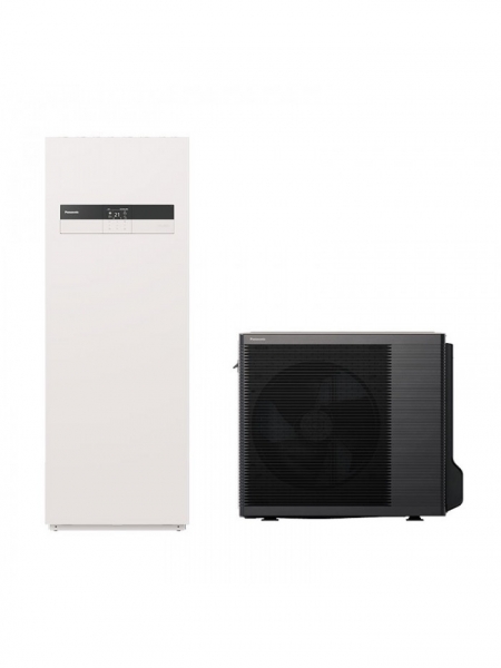 Panasonic Aquarea High Performance All In One levegő-víz hőszivattyú - 9 kW, 1 fázisú, 3kW kiegészítő fűtőbetéttel, WH-UDZ09KE5/WH-ADC0309K3E5