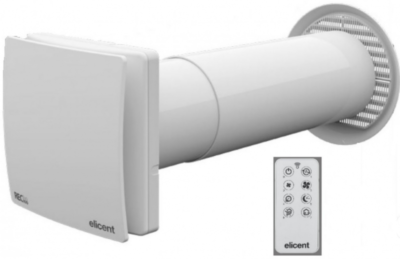 ELICENT REC DUO 100 PLUS Decentralizát Hővisszanyerő RC Távirányítóval