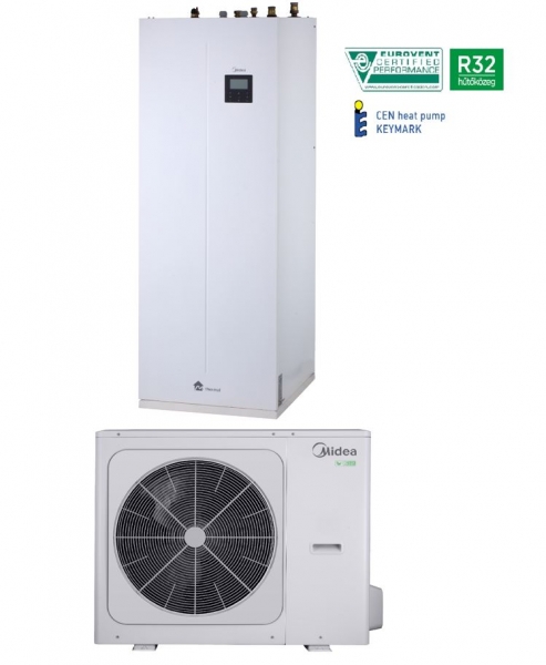 Midea MHA-V10W/D2N8-B-IWT190 M-thermal osztott hőszivattyú (R32, 10 kW, 1 fázis, 190l)