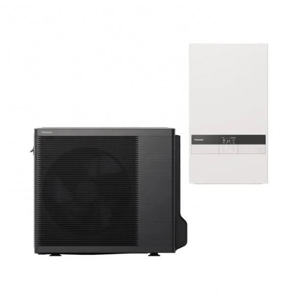 Panasonic Aquarea High Performance osztott levegő-víz hőszivattyú - 7 kW, 1 fázisú, 3kW kiegészítő fűtőbetéttel,  WH-UDZ07KE5/WH-SDC0309K3E5